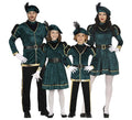 Grupo de pajes elegantes en color verde