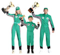 Grupo de pilotos de carreras verde
