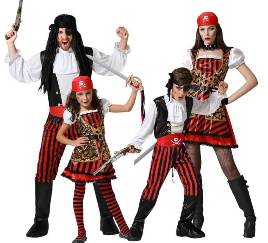 Translation missing: de.Grupo de piratas a rayas con dorado