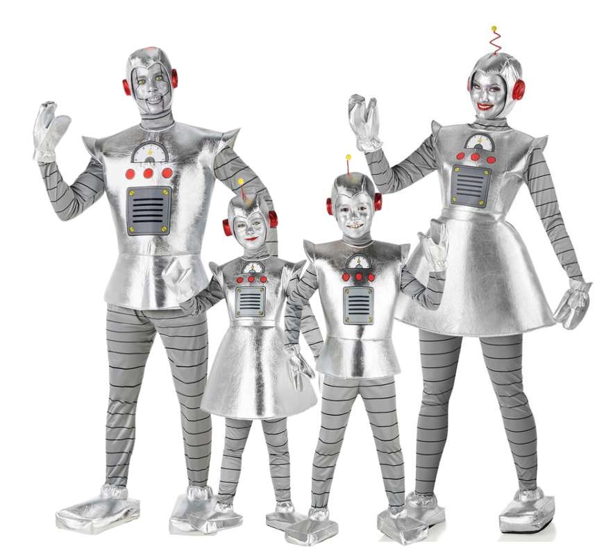 Translation missing: de.Grupo de robots plateados