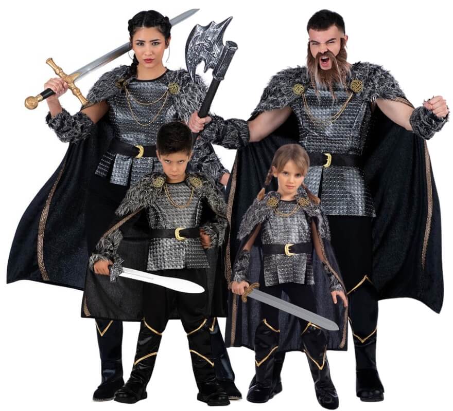 Gruppe von silbernen Wikingern