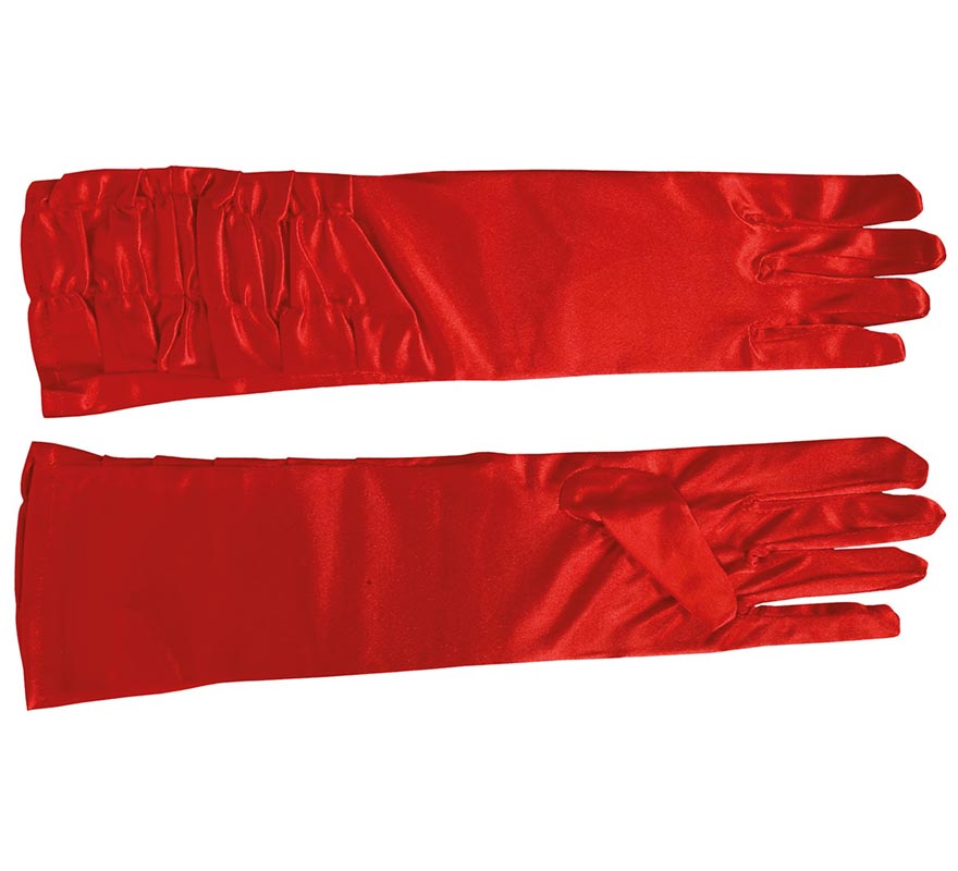 Translation missing: de.Guantes arrugados rojos de 45 cm