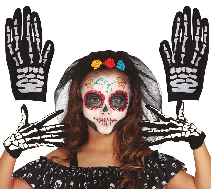 Translation missing: de.Guantes con Huesos de Esqueletos Infantiles