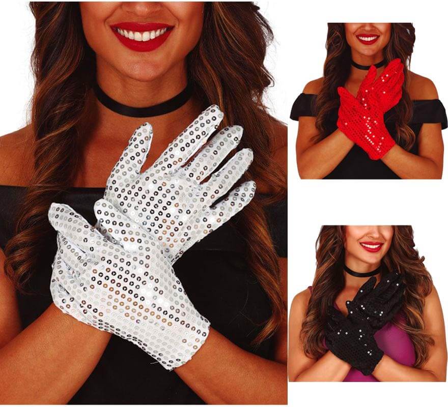 Translation missing: de.Guantes con Lentejuelas en varios colores de 22 cm
