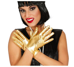 22 cm Gold kurze Handschuhe