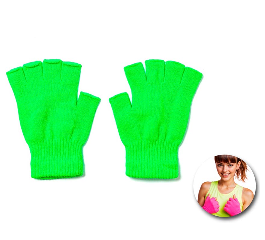 Translation missing: de.Guantes Cortos sin dedos neón en varios colores adulto