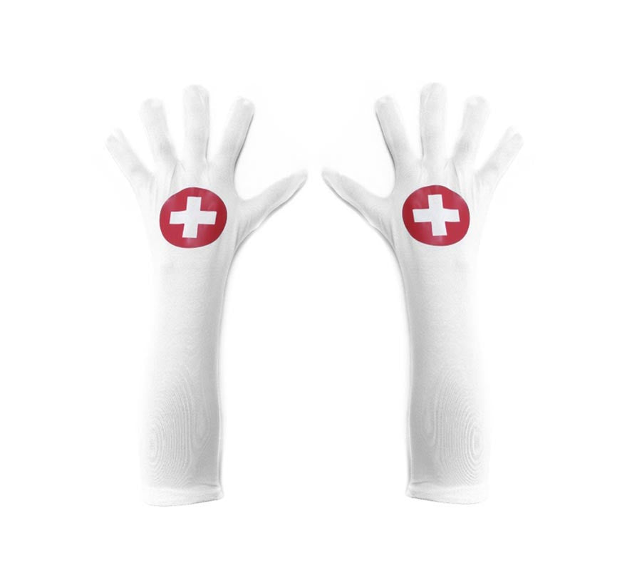 Translation missing: es.Guantes de Enfermera blanco con cruz