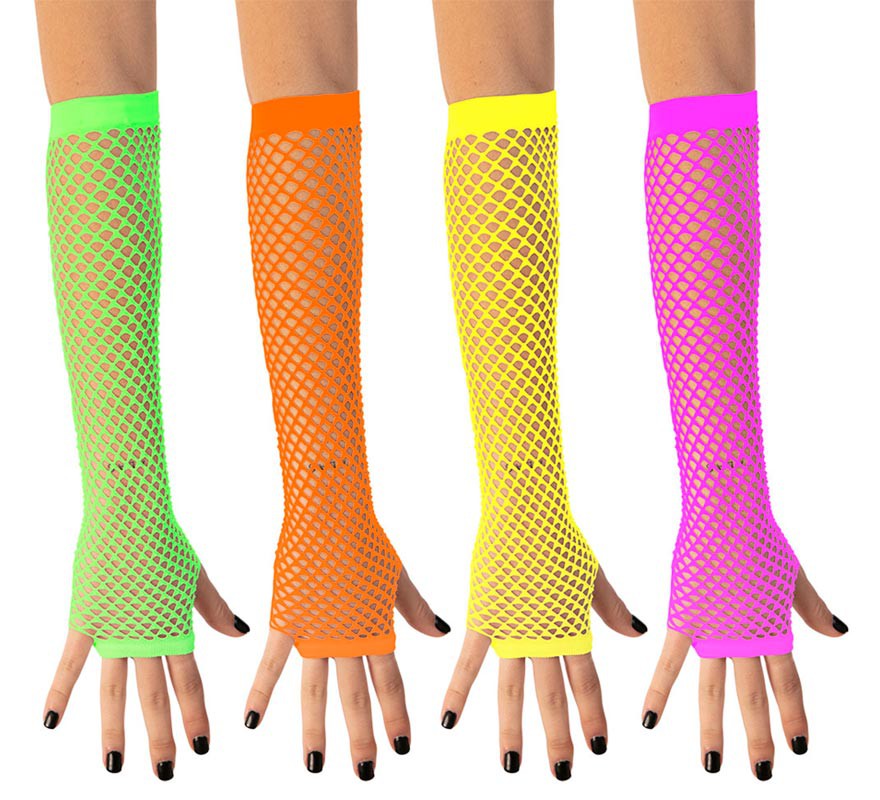 Translation missing: de.Guantes rejilla de los años 80 en varios colores de 24 cm