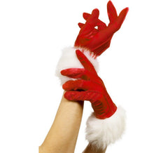 Rote Weihnachtsmannhandschuhe