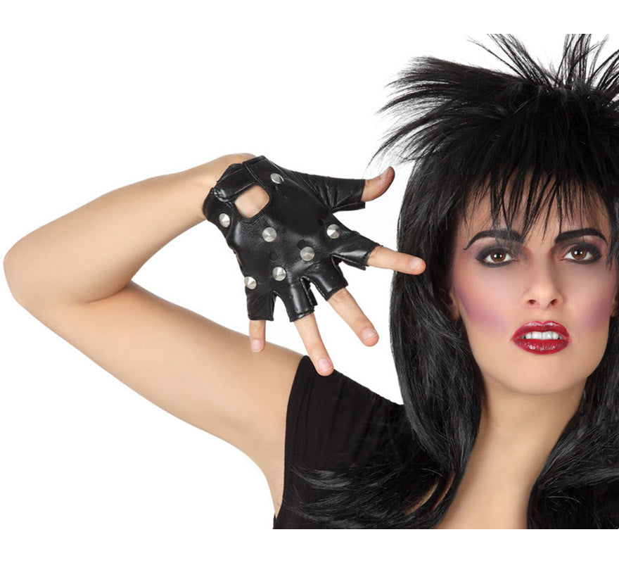Translation missing: de.Guantes de Rockero Negro con Parches
