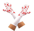 Guantes Largos blancos con Sangre