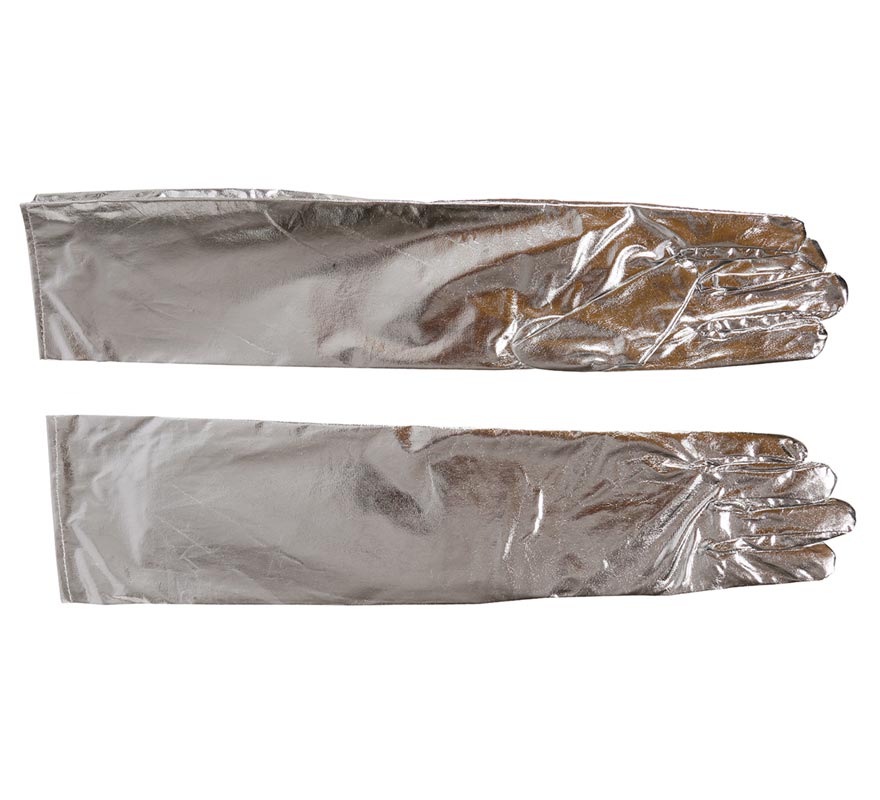 Translation missing: de.Guantes Largos color plata 44 cm