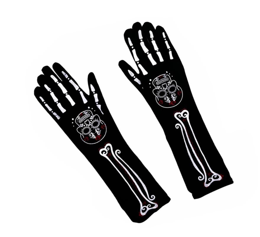 Translation missing: de.Guantes Largos de Catrina huesos
