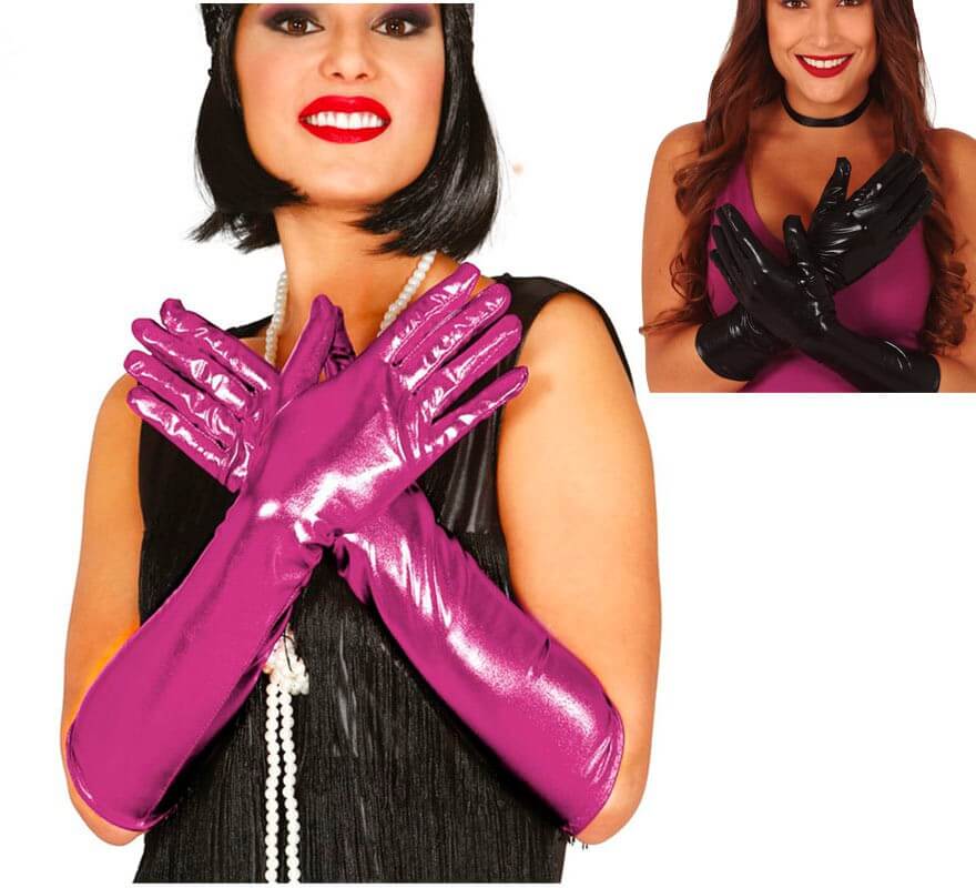 Translation missing: de.Guantes Largos Metalizados en varios colores de 45 cm