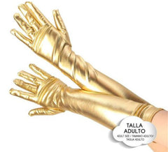 Lange Metallic-Handschuhe für Erwachsene in verschiedenen Farben