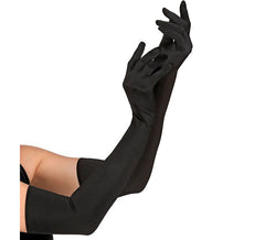Extra lange schwarze Handschuhe 60 cm