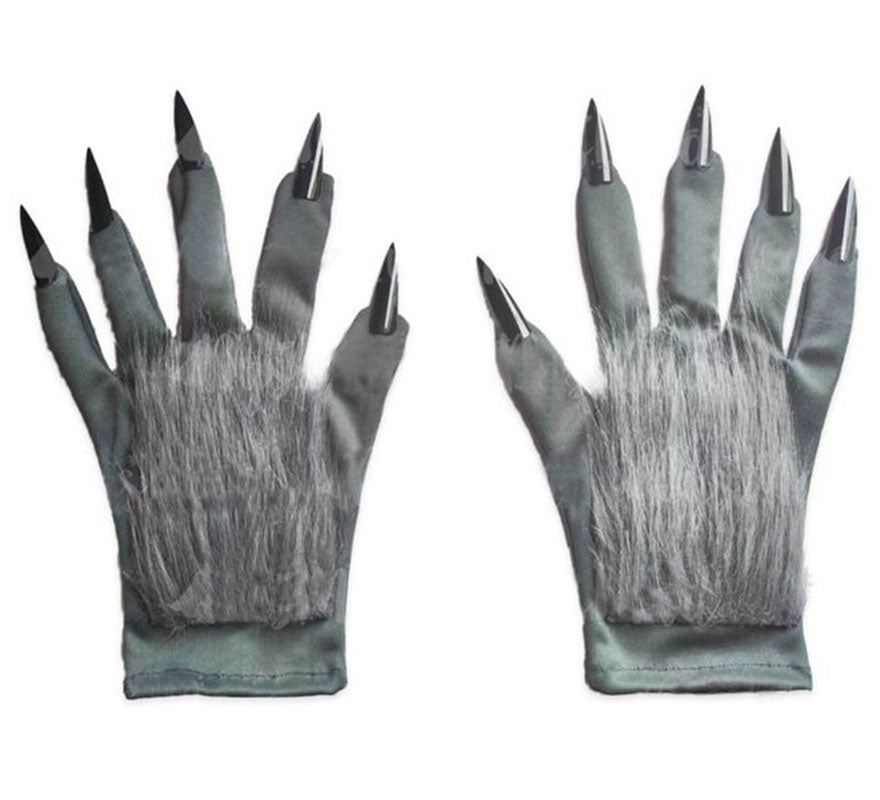 Translation missing: de.Guantes o Garras de Hombre Lobo gris para adulto