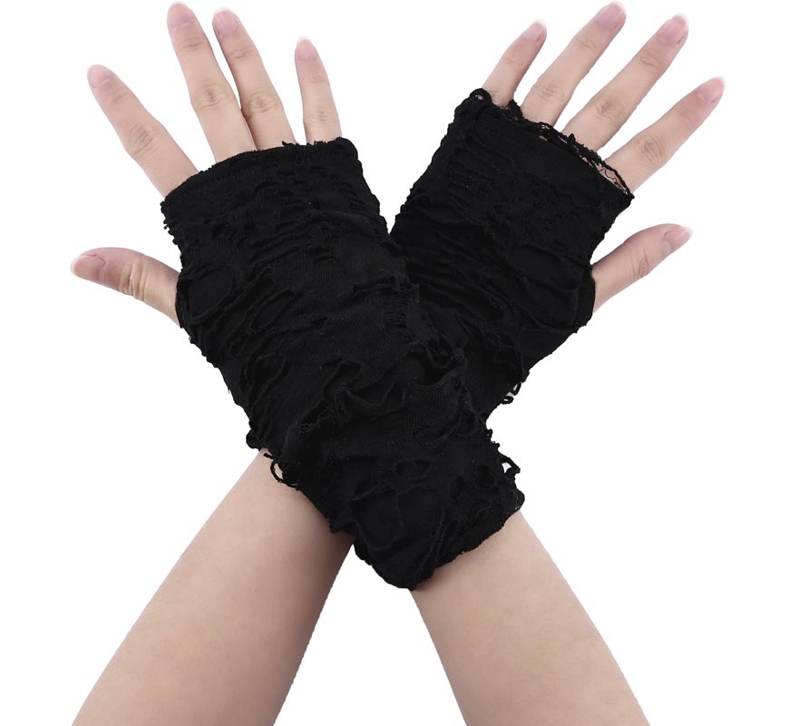 Translation missing: de.Guantes Rasgado negro sin dedos