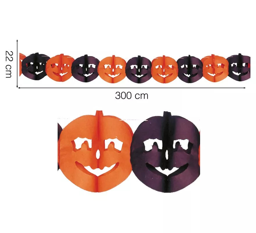 Translation missing: de.Guirnalda Calabazas de 22 x 300 cm. para Halloween