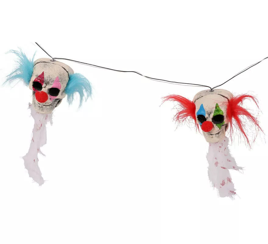Translation missing: de.Guirnalda con 6 Cabezas de Payaso con luz de 180 cm