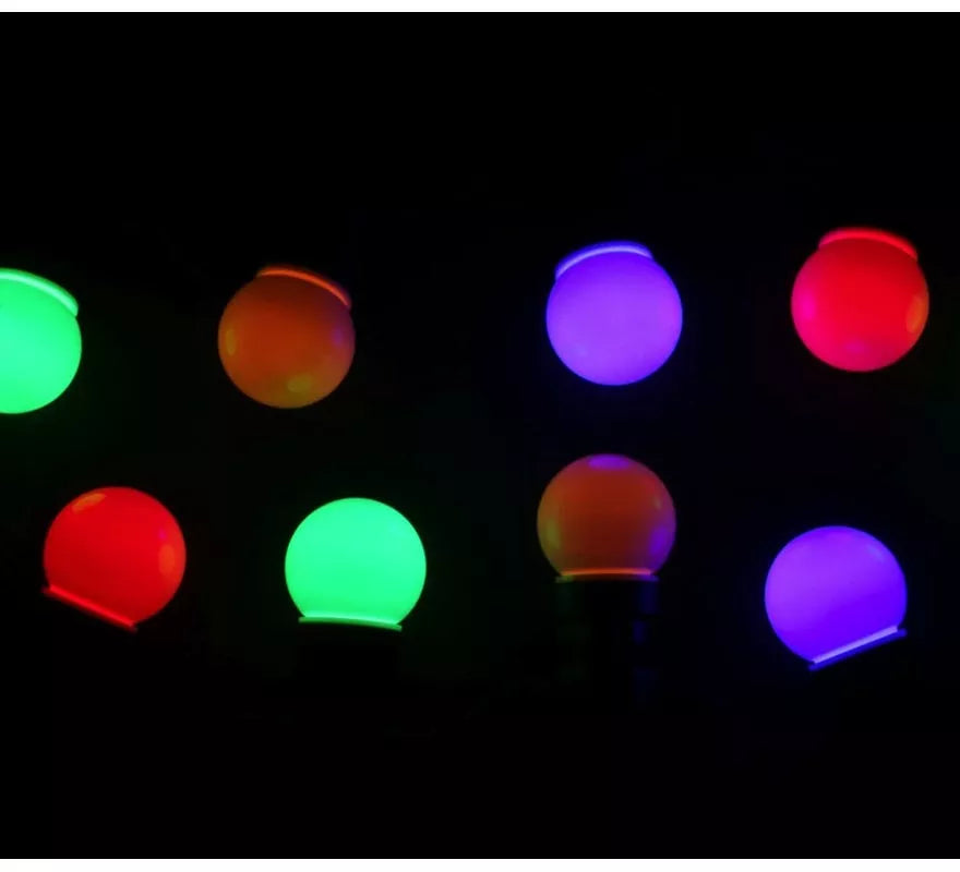 Guirnalda de 10 Bombillas Multicolor para Jardín