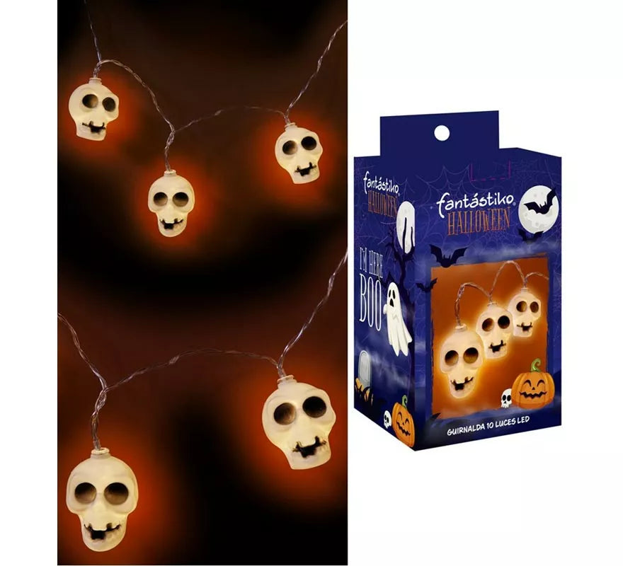 Translation missing: de.Guirnalda de 10 Calaveras iluminación LED de 150 cm
