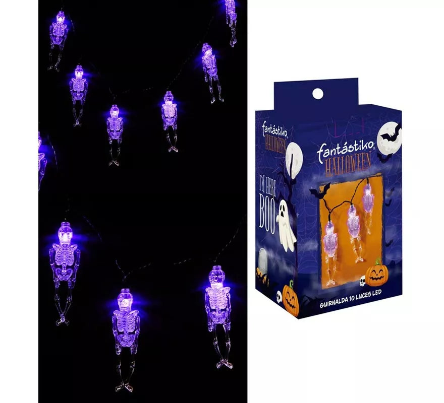 Translation missing: de.Guirnalda de 10 Esqueletos iluminación LED de 150 cm