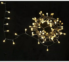 Girlande aus 100 warmen LED-Kugeln mit 8 Funktionen