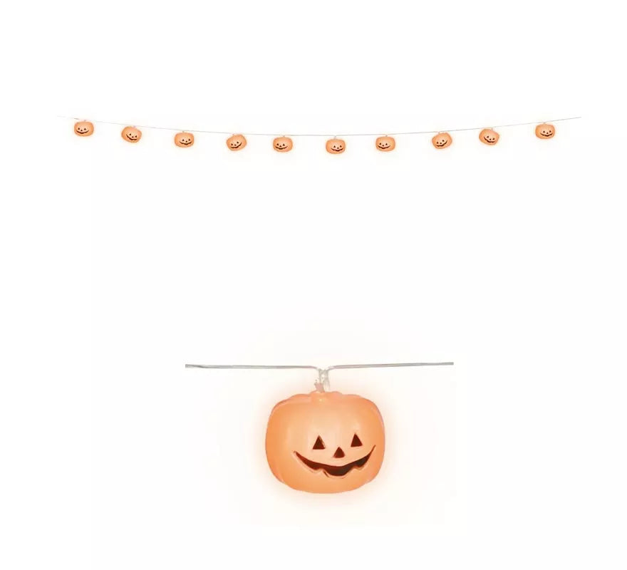 Guirnalda de 12 Calabazas con Luz 180 Cm