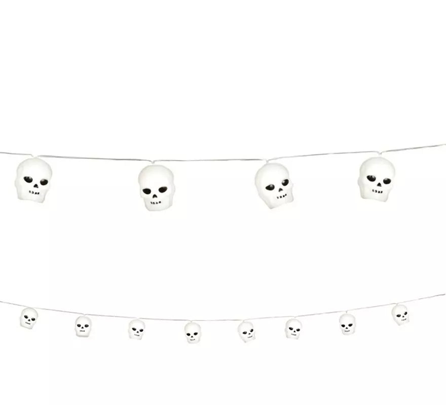 Translation missing: de.Guirnalda de 12 Calaveras con Luz 180 Cm