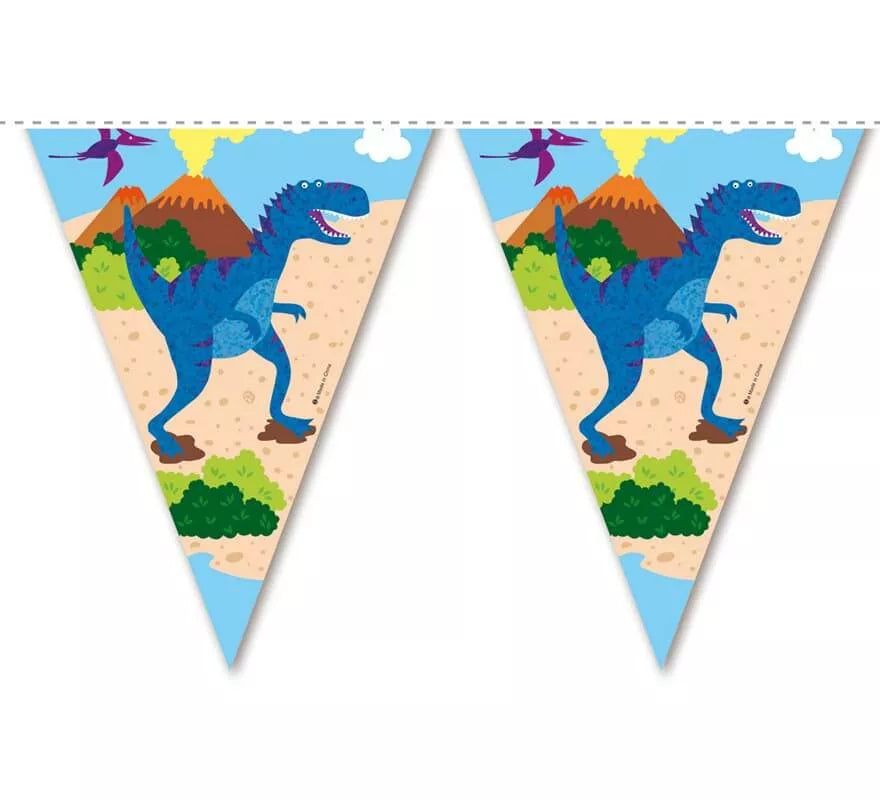Translation missing: de.Guirnalda de Banderines de Dinosaurios de 3,6 mts