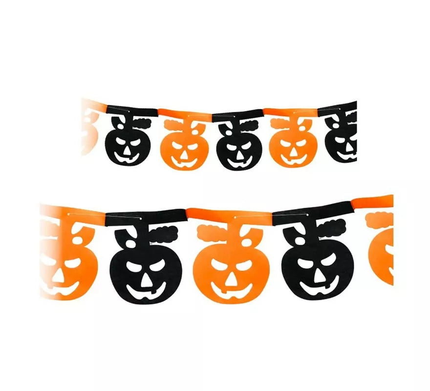 Translation missing: de.Guirnalda de Calabaza negro y naranja de 3 m
