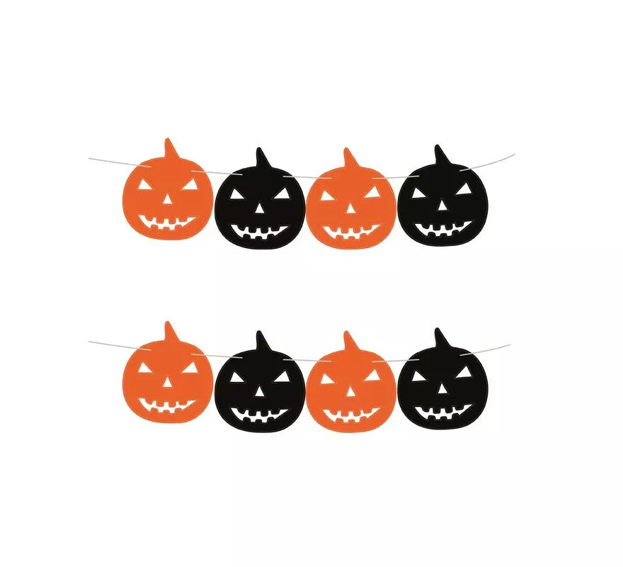 Translation missing: de.Guirnalda de Calabaza negro y naranja de 3 m