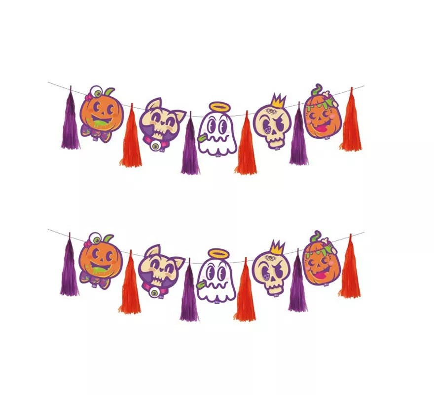 Translation missing: de.Guirnalda de Calabaza y Fantasma de Anime de 2 m