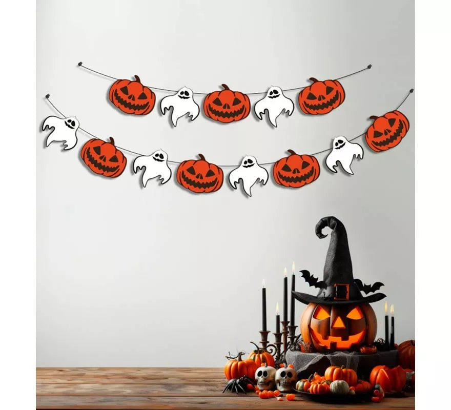 Translation missing: de.Guirnalda de Calabazas y fantasmas de 3 m