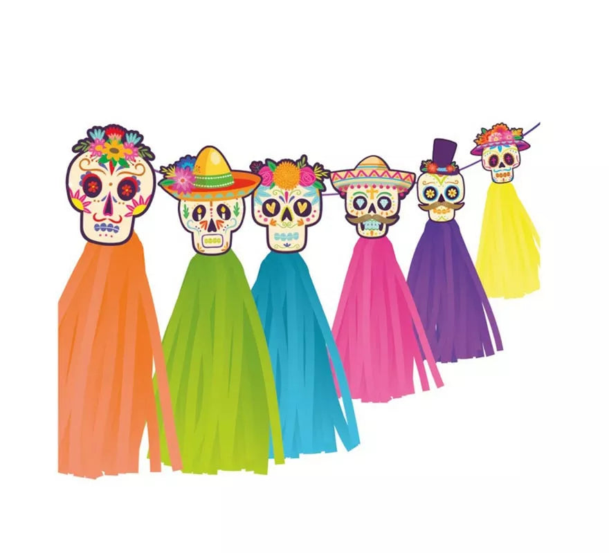 Translation missing: de.Guirnalda de Día de los Muertos con flecos de 2 m