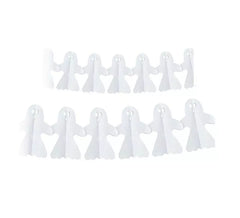3 m Halloween-Girlande mit weißen Geistern