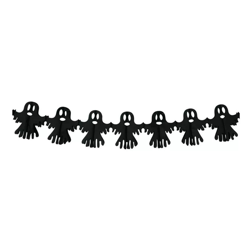 Guirnalda de Fantasmas negros de 3 mts