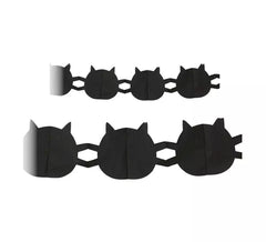 3 m Halloween-Girlande mit schwarzer Katze
