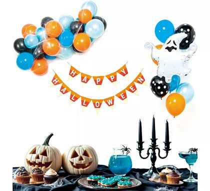 Guirnalda de Globos y Happy Halloween 29 Piezas