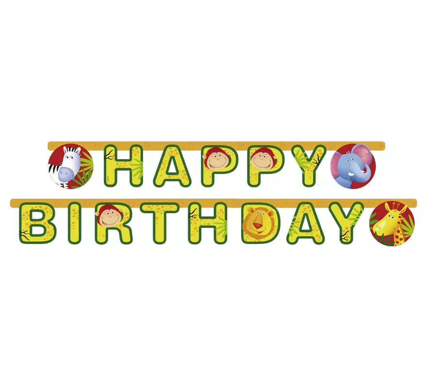 Translation missing: de.Guirnalda de Happy Birthday de Safari