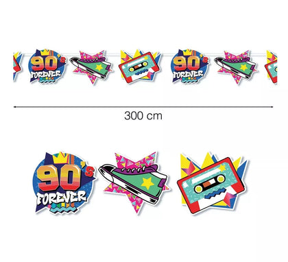 Guirnalda de los años 90 de 300 cm