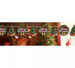 Frohe Weihnachtsgirlande von 300 cm und 16x16 cm pro Figur