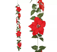 Große Girlande Poinsettia 200 cm