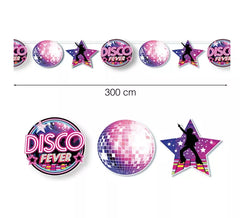 300 cm lange lila Disco- Fieber- Girlande