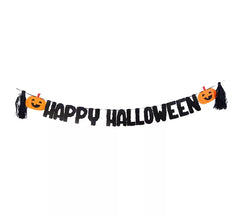Fröhliche Halloween-Girlande mit 3 Meter langen Kürbissen