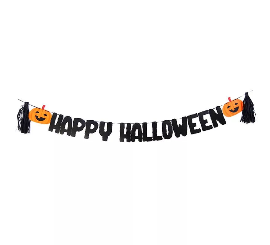 Translation missing: de.Guirnalda Happy Halloween con calabazas de 3 mts