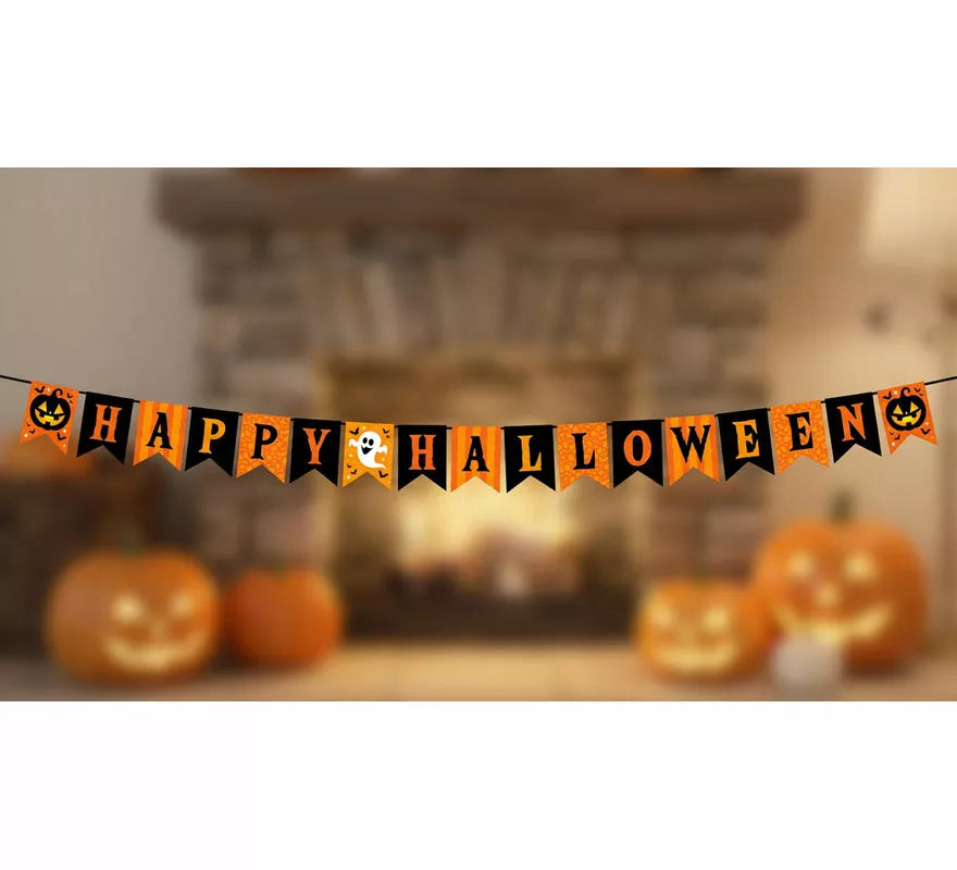 Guirnalda 'Happy Halloween' de 300 cm 20x15 cm