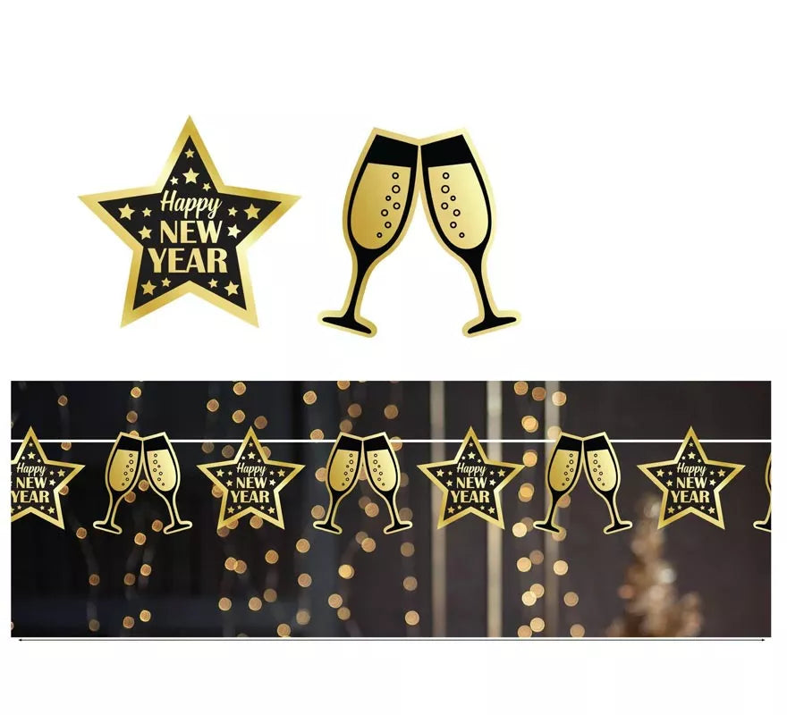 Translation missing: de.Guirnalda Happy New Year Copas de 300 y 16x16 cm