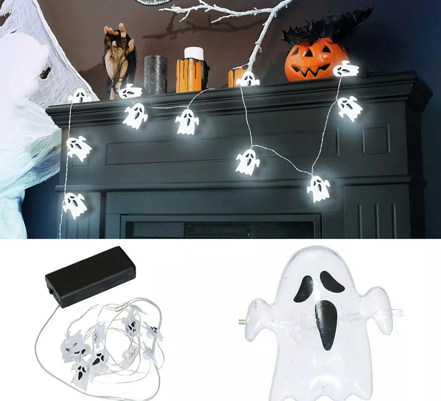 Translation missing: de.Guirnalda Hilo de Fantasmas a Pilas 10 Leds